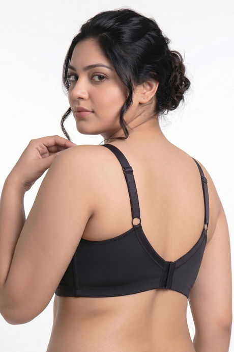 Zivame True Curv Cotton Laminated Non Wired Full Coverage Minimiser Bra - Forged Iron — image 2